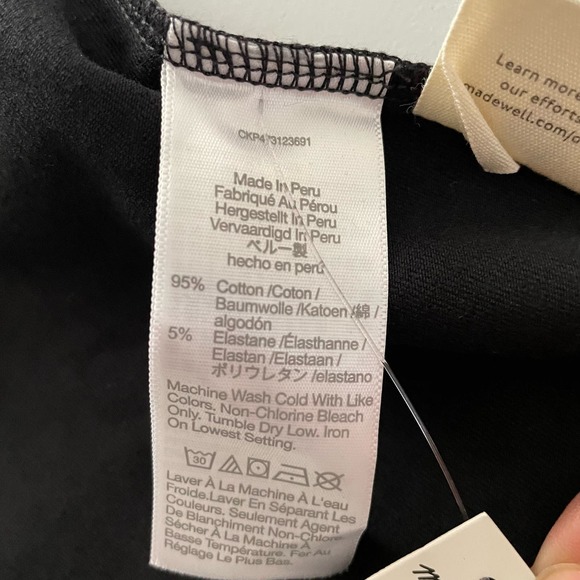 NWT Madewell Knit Biker Unitard in True Black Size‎ Small - Picture 10 of 10